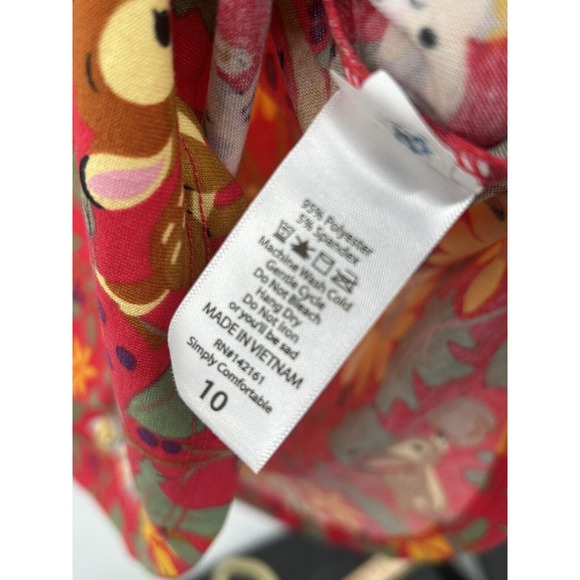 LulaRoe Disney Mae 10‎ Dress Pockets Bambi Thumper Floral Flowers Rare NWT - Picture 5 of 8